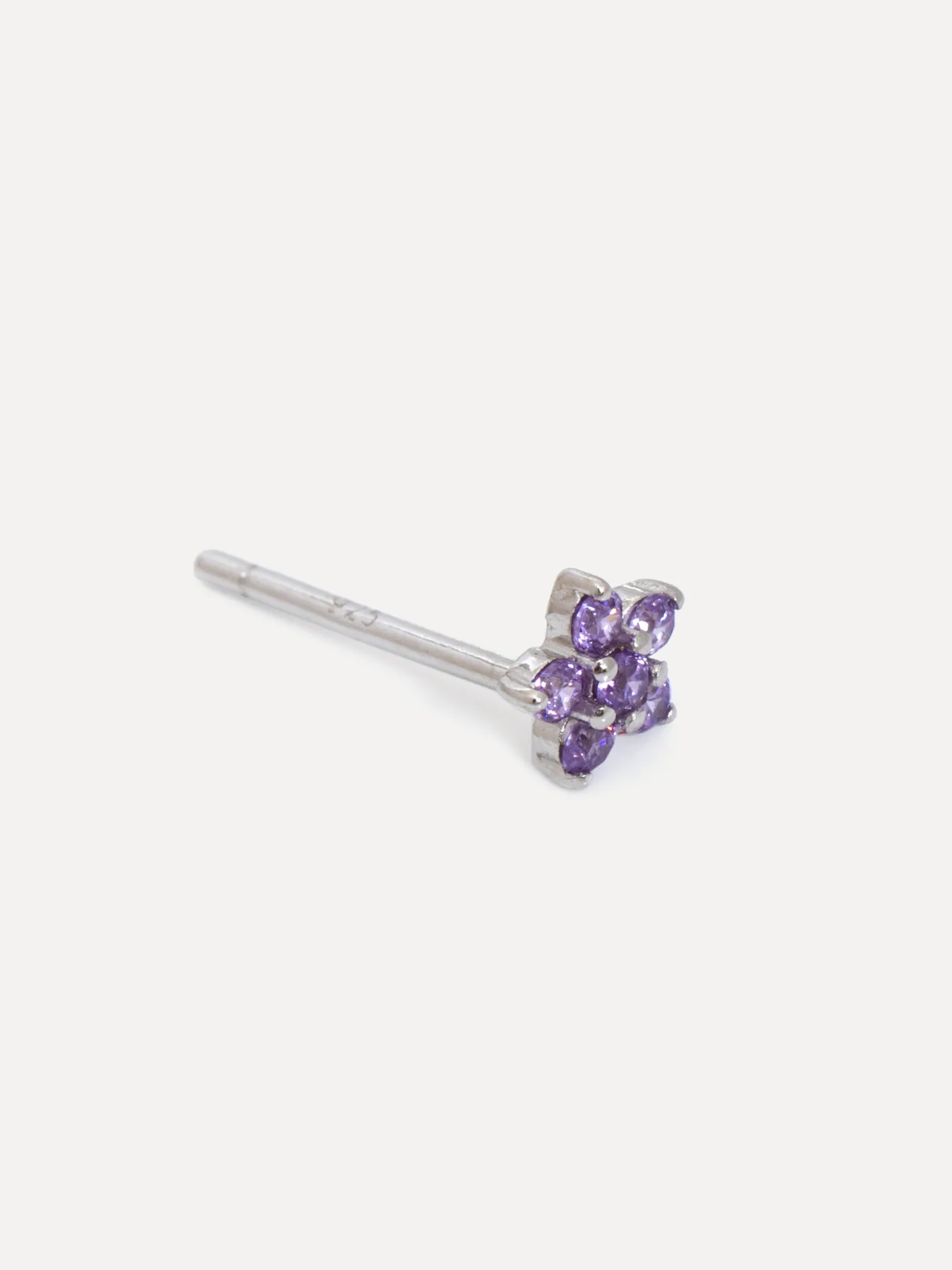 Sale Les Soeurs Oorbel Jolie Flower Strass Purple Silver