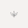 Clearance Les Soeurs Oorbel Jolie Triple Leaf Silver Clear