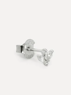 Clearance Les Soeurs Oorbel Jolie Triple Leaf Silver Clear