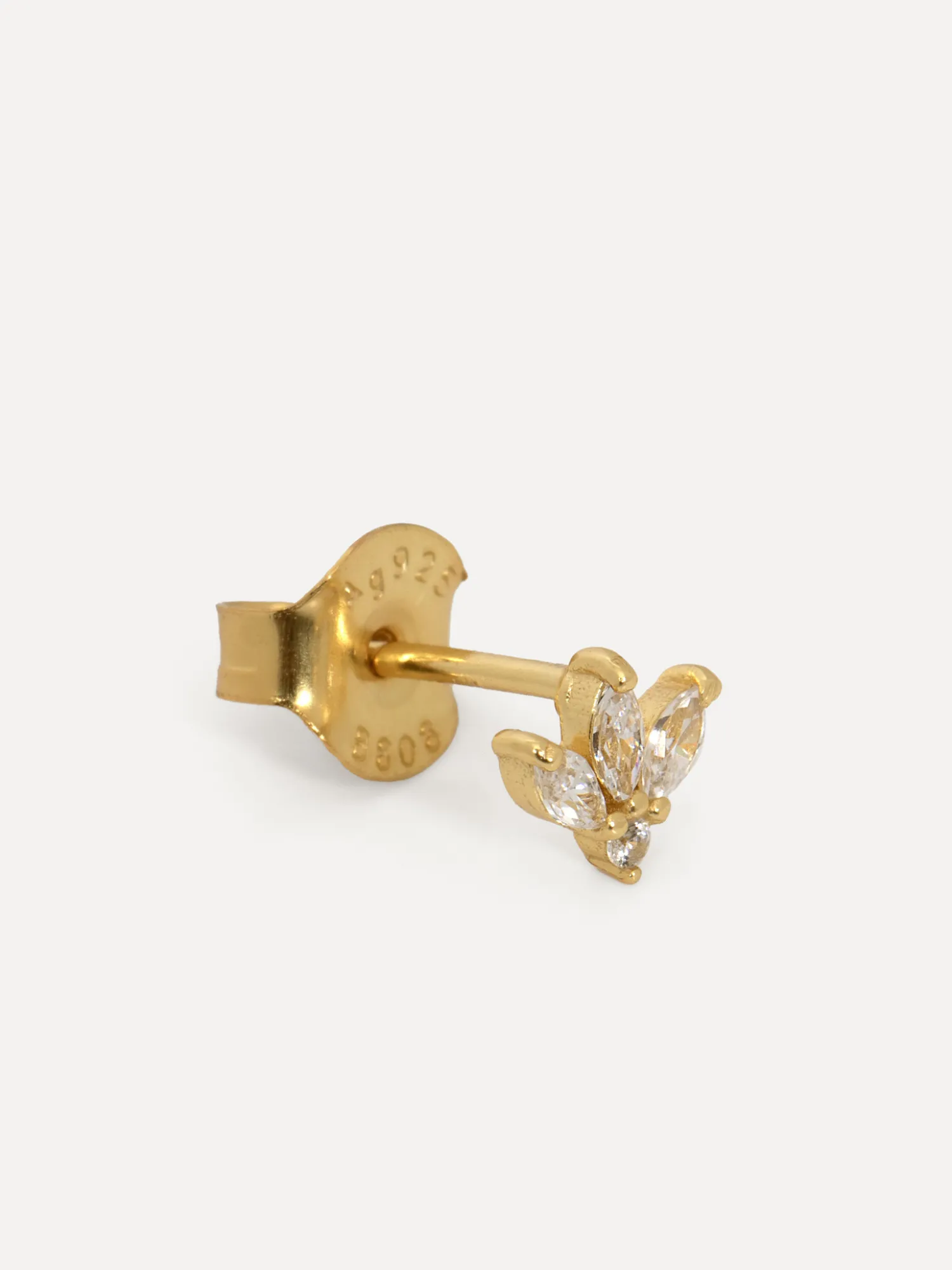 Outlet Les Soeurs Oorbel Jolie Triple Leaf Gold Clear