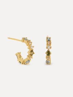 Discount Les Soeurs Oorbellen Set Cara Pastel Gold Zirkonia