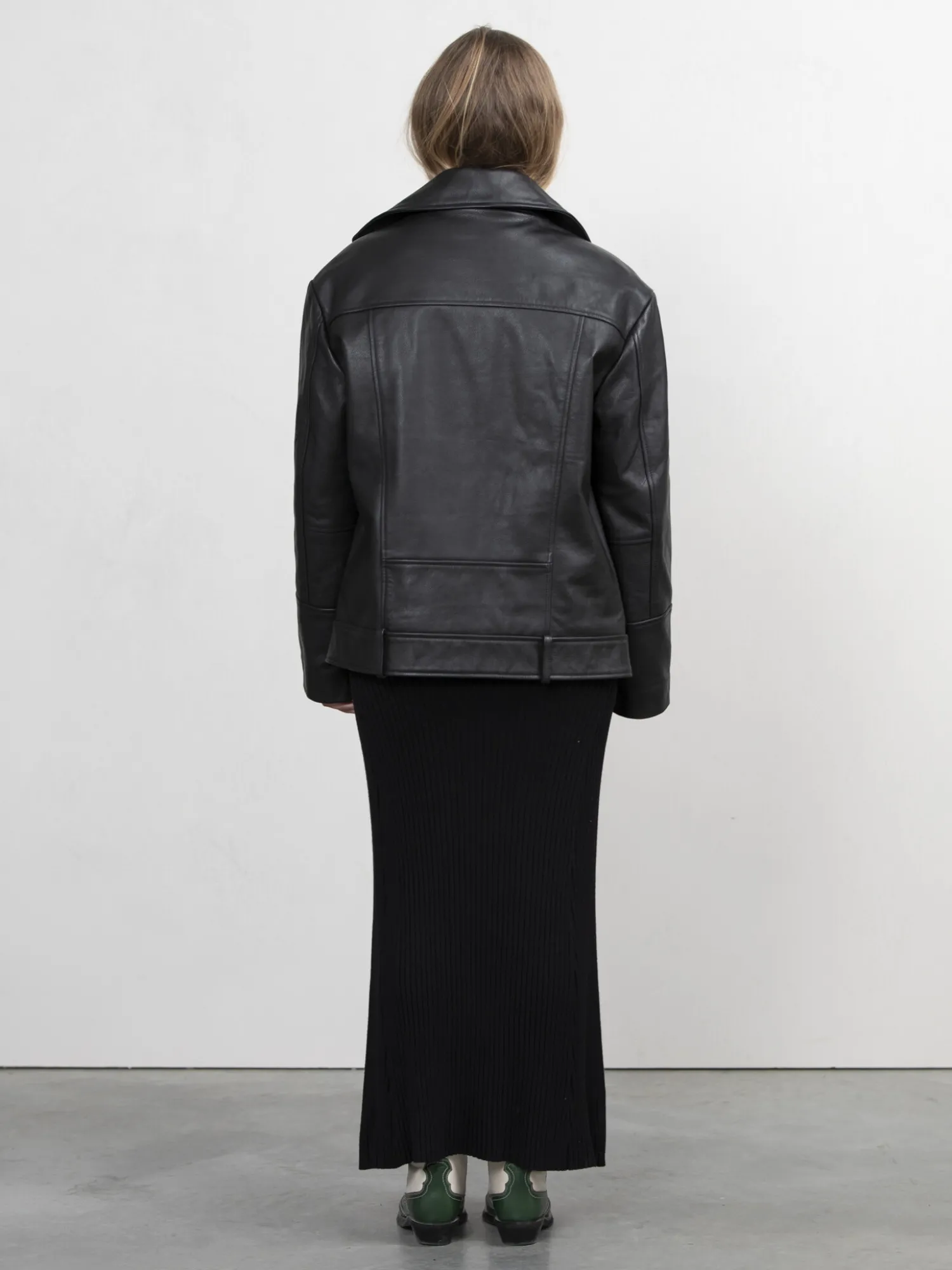 Clearance Edited Oversized Leren Jas Lulia Black