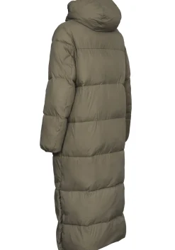 Outlet Les Soeurs Padded Maxi Coat Kelvin Khaki