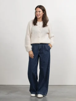 Clearance Les Soeurs Pleated Denim Aras Dark Blue
