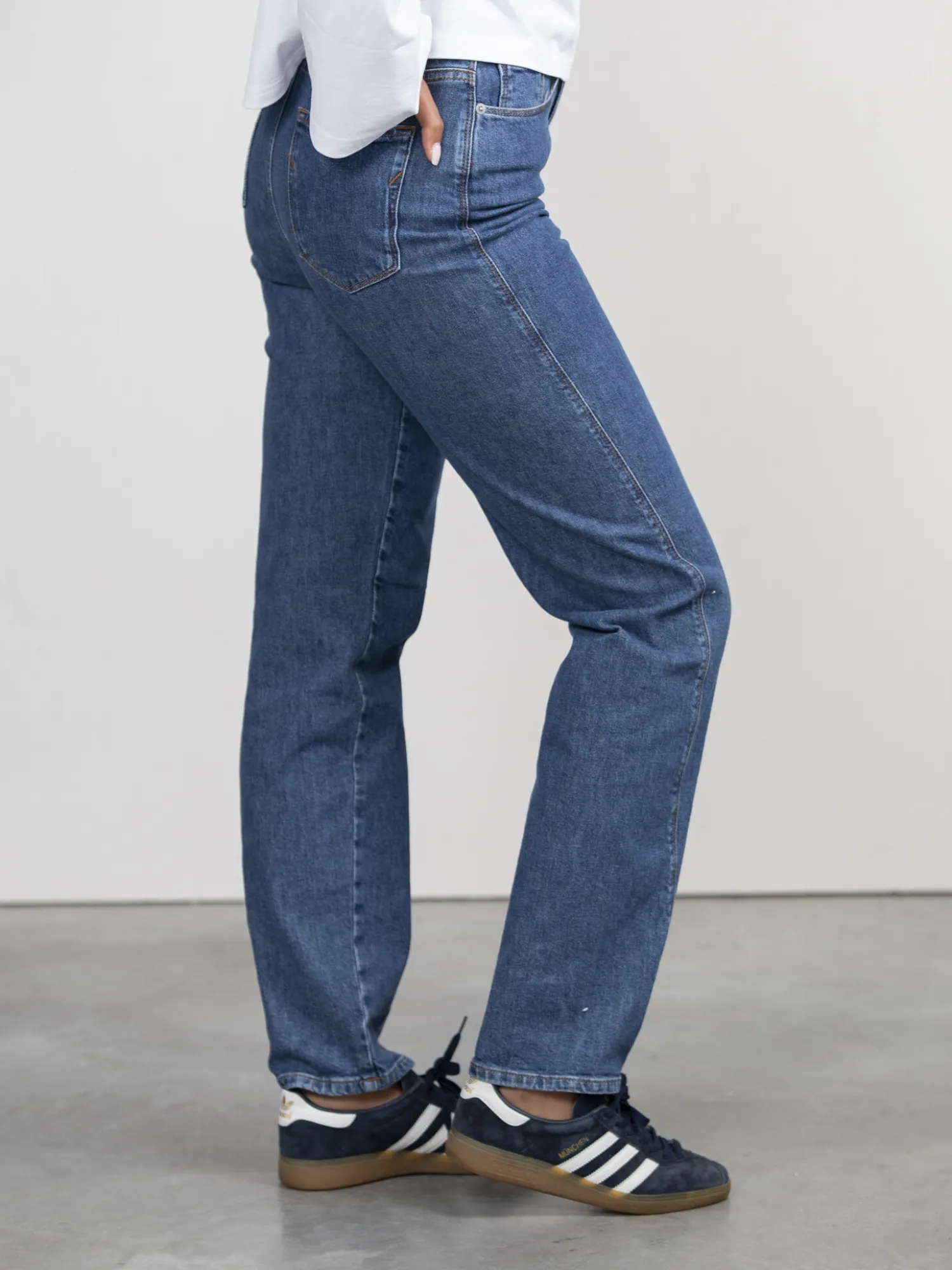 New Selected Rechte Jeans Naomi Medium Blue Denim