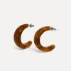 Discount Les Soeurs Resin Oorbellen Set Melly Brown