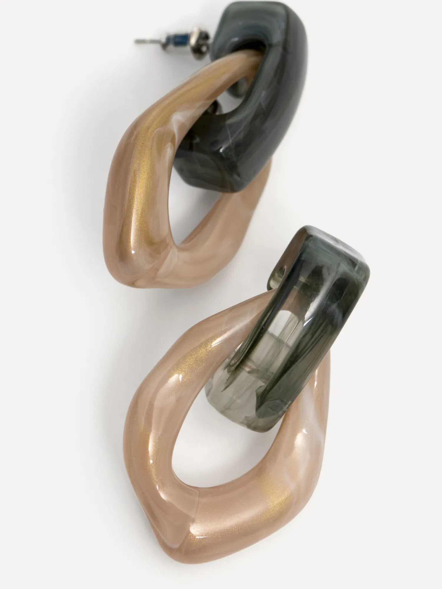 Flash Sale Les Soeurs Resin Oorbellen Set Mya Dark Grey/Ivory