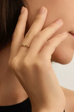 Best Les Soeurs Ring Cora Pastel Gold Multicolor
