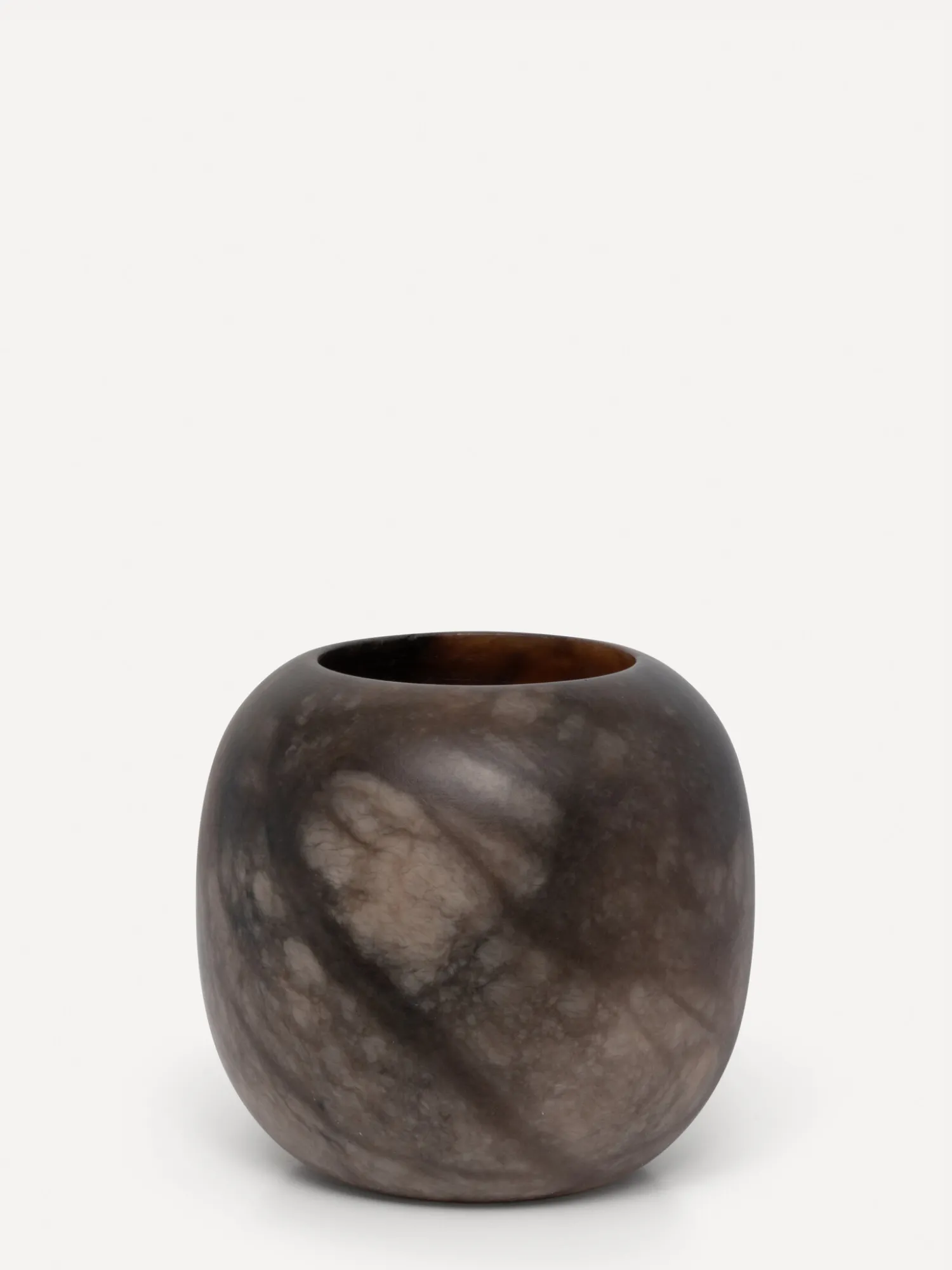 Cheap Les Soeurs Ronde Alabaster Kaarsenhouder (Medium) Tabac