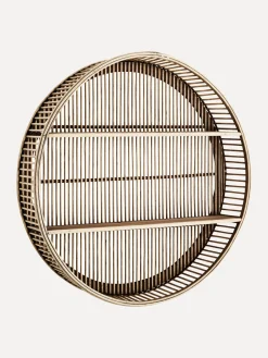 Shop Madam Stoltz Ronde Bamboo Schap Dark Natural