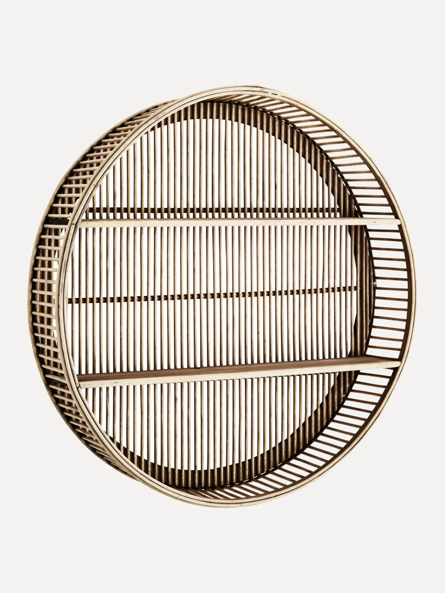 Shop Madam Stoltz Ronde Bamboo Schap Dark Natural