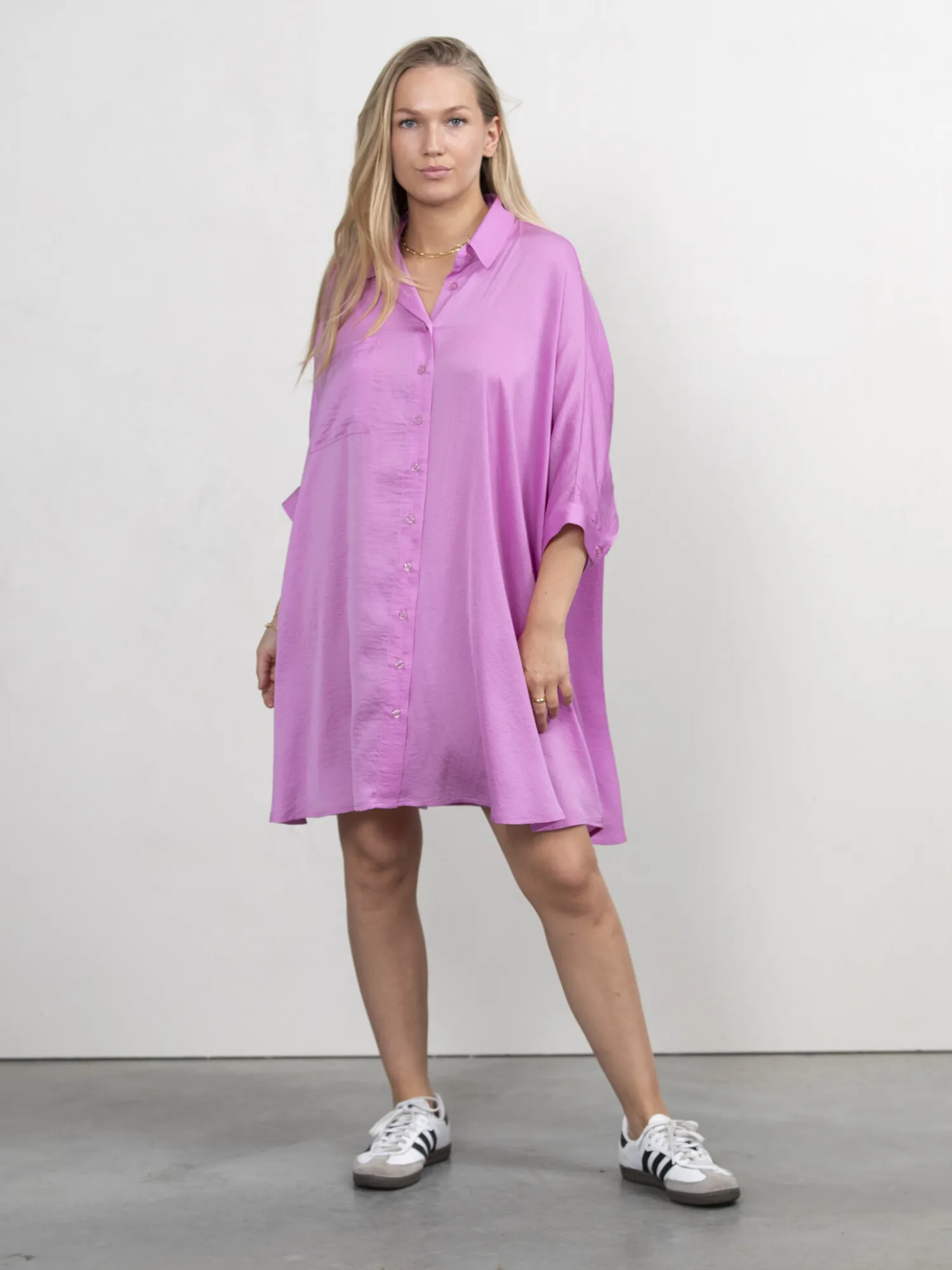Cheap Les Soeurs Satijn Blousejurk Mason Lila