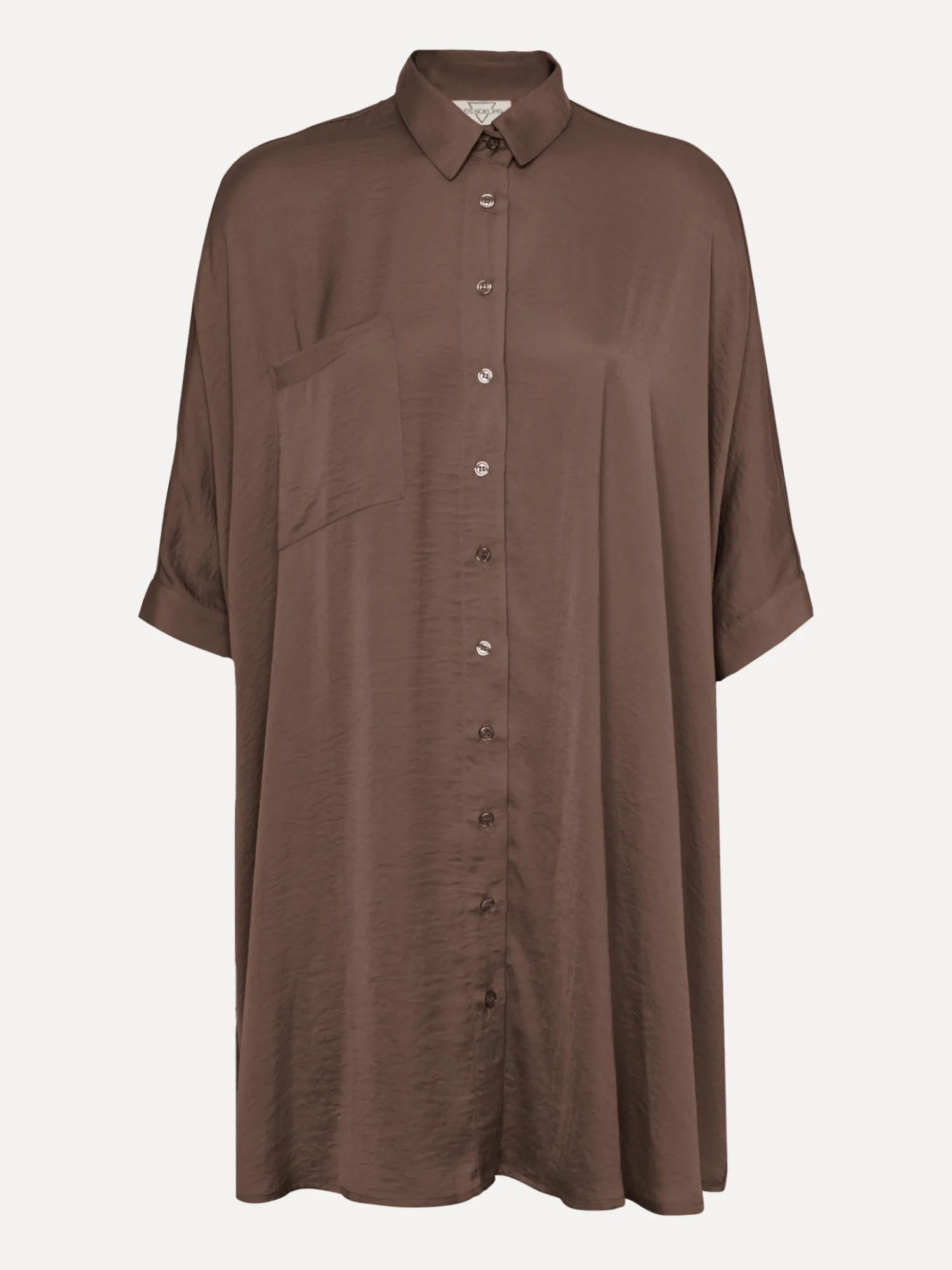Discount Les Soeurs Satijn Blousejurk Mason Brown