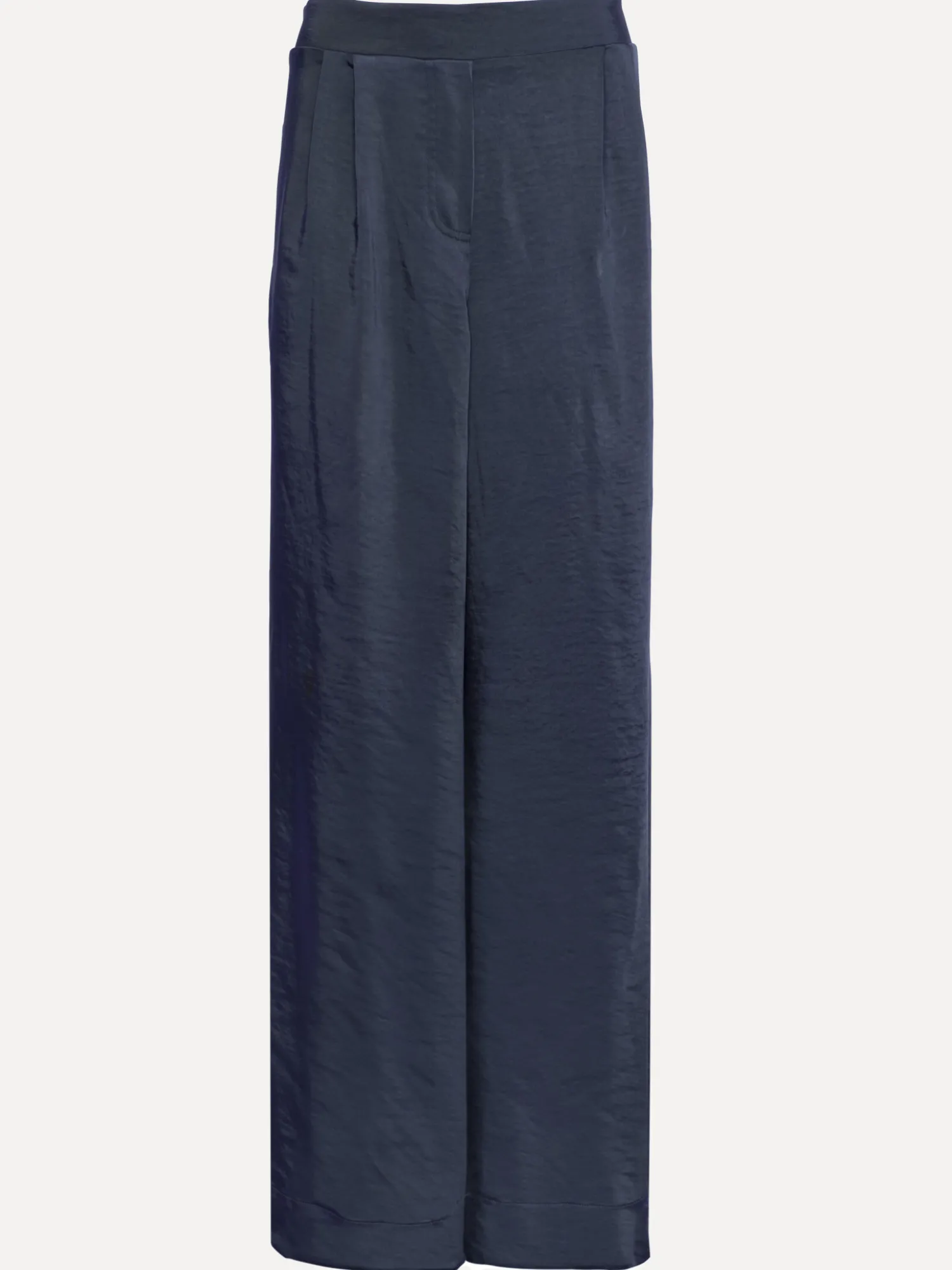 Clearance Les Soeurs Satijn Rechte Broek Adele Navy