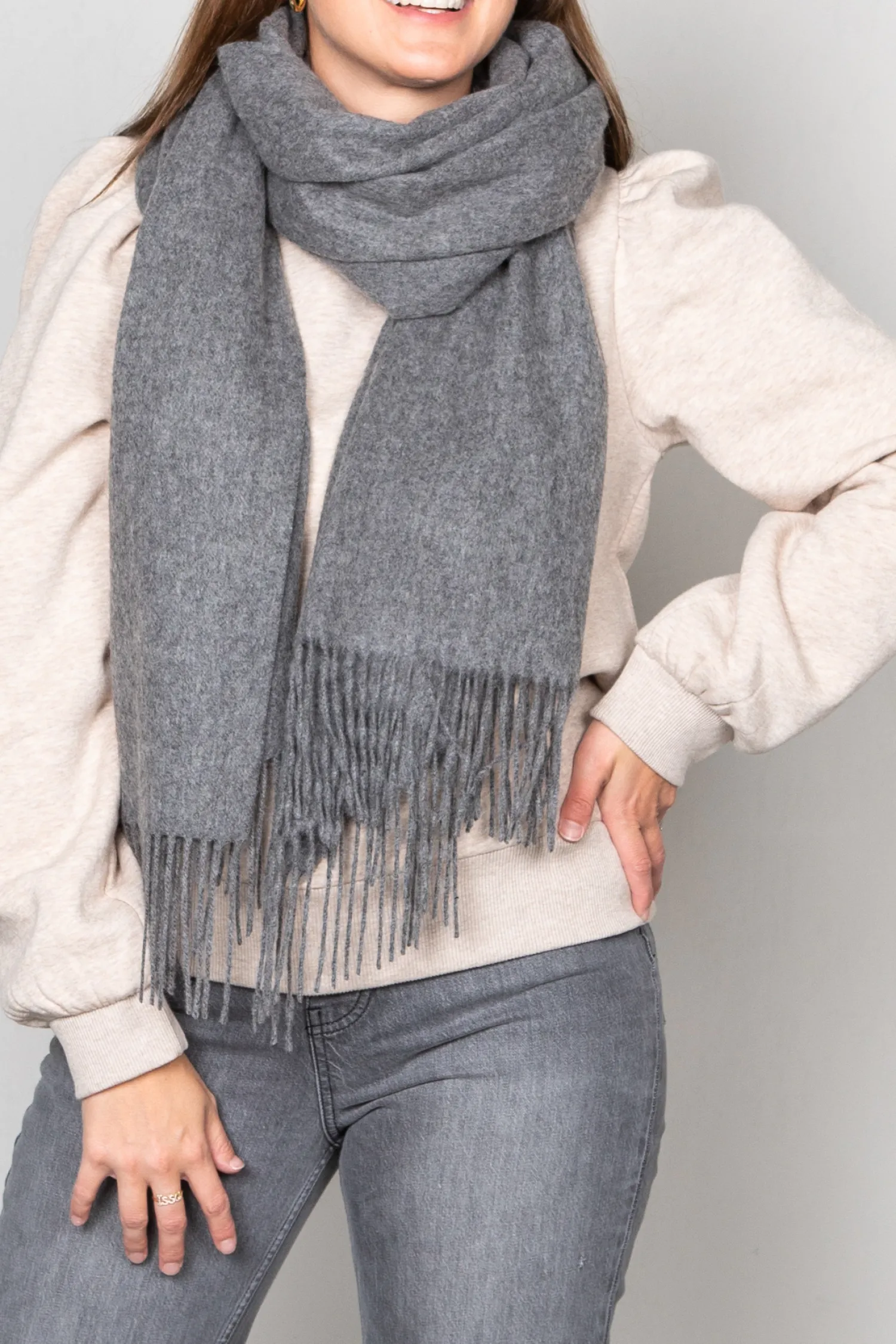 Online MBYM Scarf Stacy Light Grey Melange
