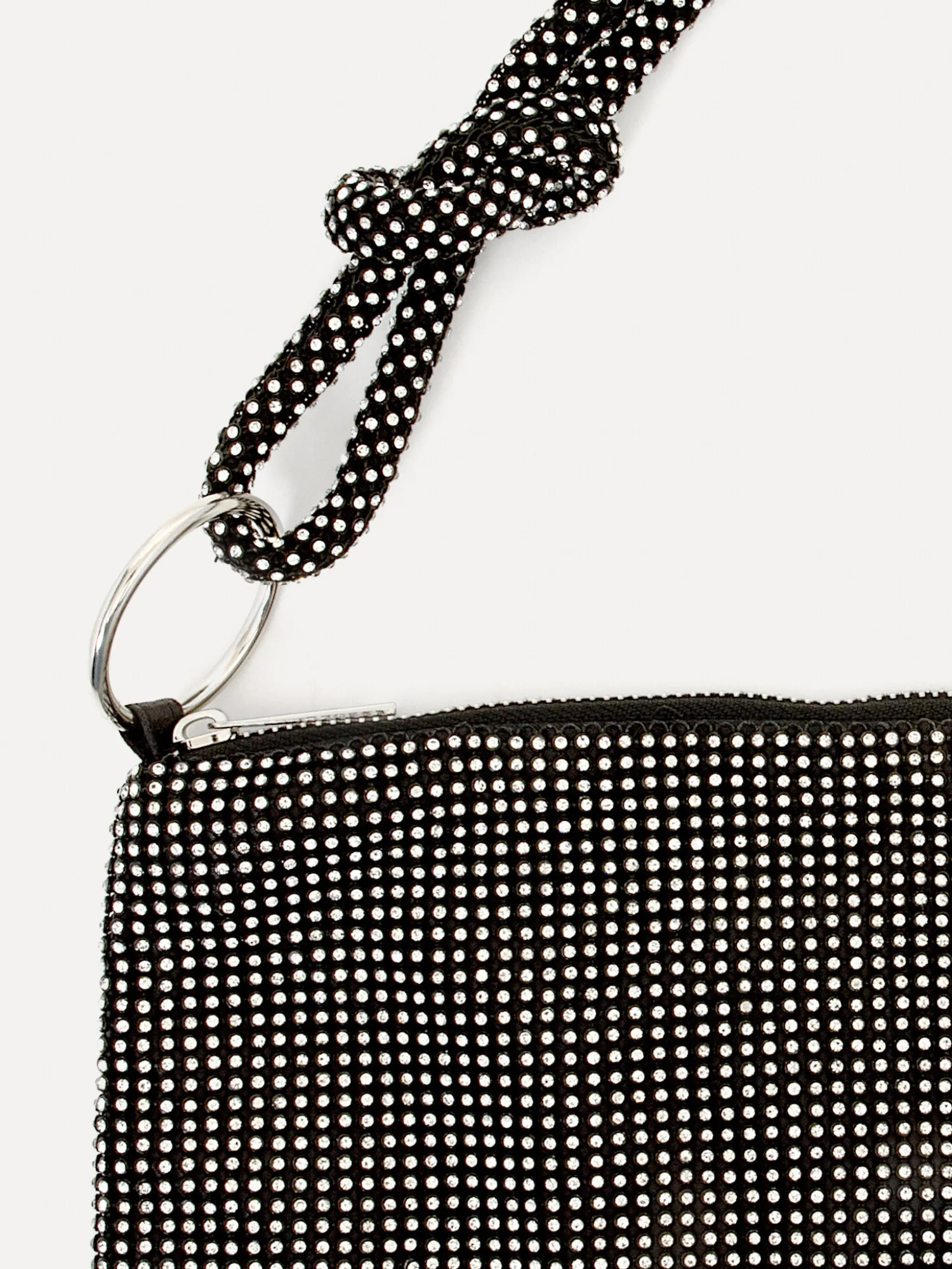 Hot Le Marais Schoudertas Yuna Black/Silver Strass