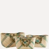 Clearance Madam Stoltz Seagrass Tas Met Katoenen Handvaten Medium Natural