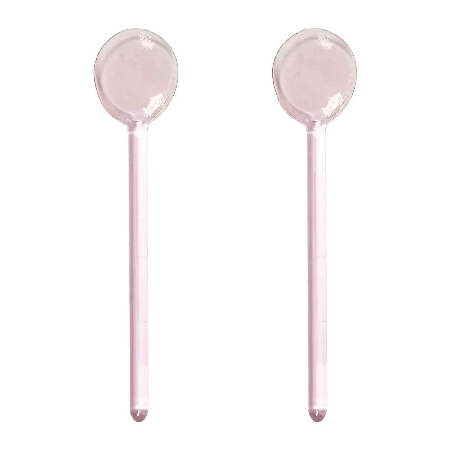 Clearance à La Collection Set Van Twee Glazen Lepeltjes Blush