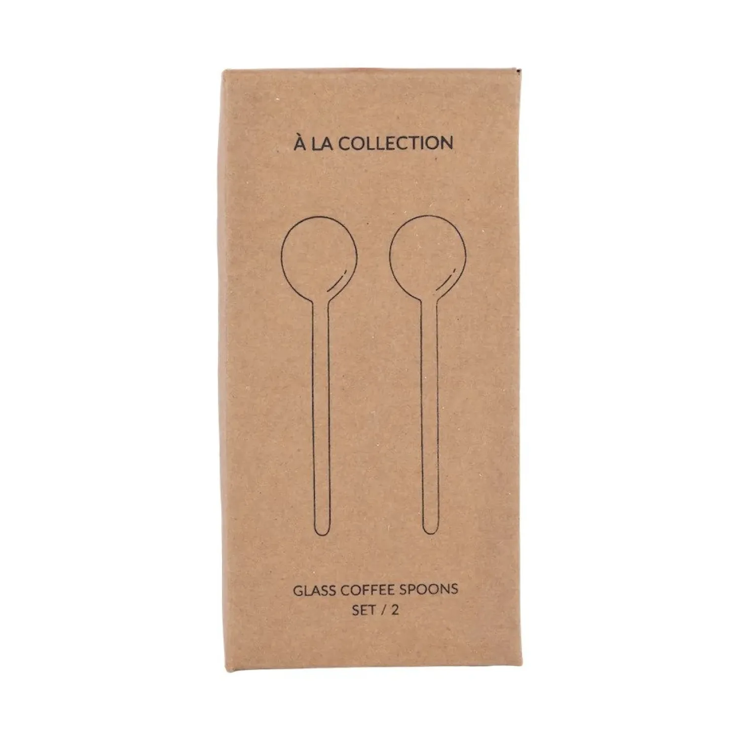 Clearance à La Collection Set Van Twee Glazen Lepeltjes Blush