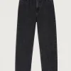 New American Vintage Straight Fit Jeans Yopday Black Poivre Sel