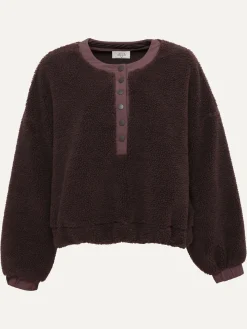 Cheap Les Soeurs Teddy Sweater Alies Brown