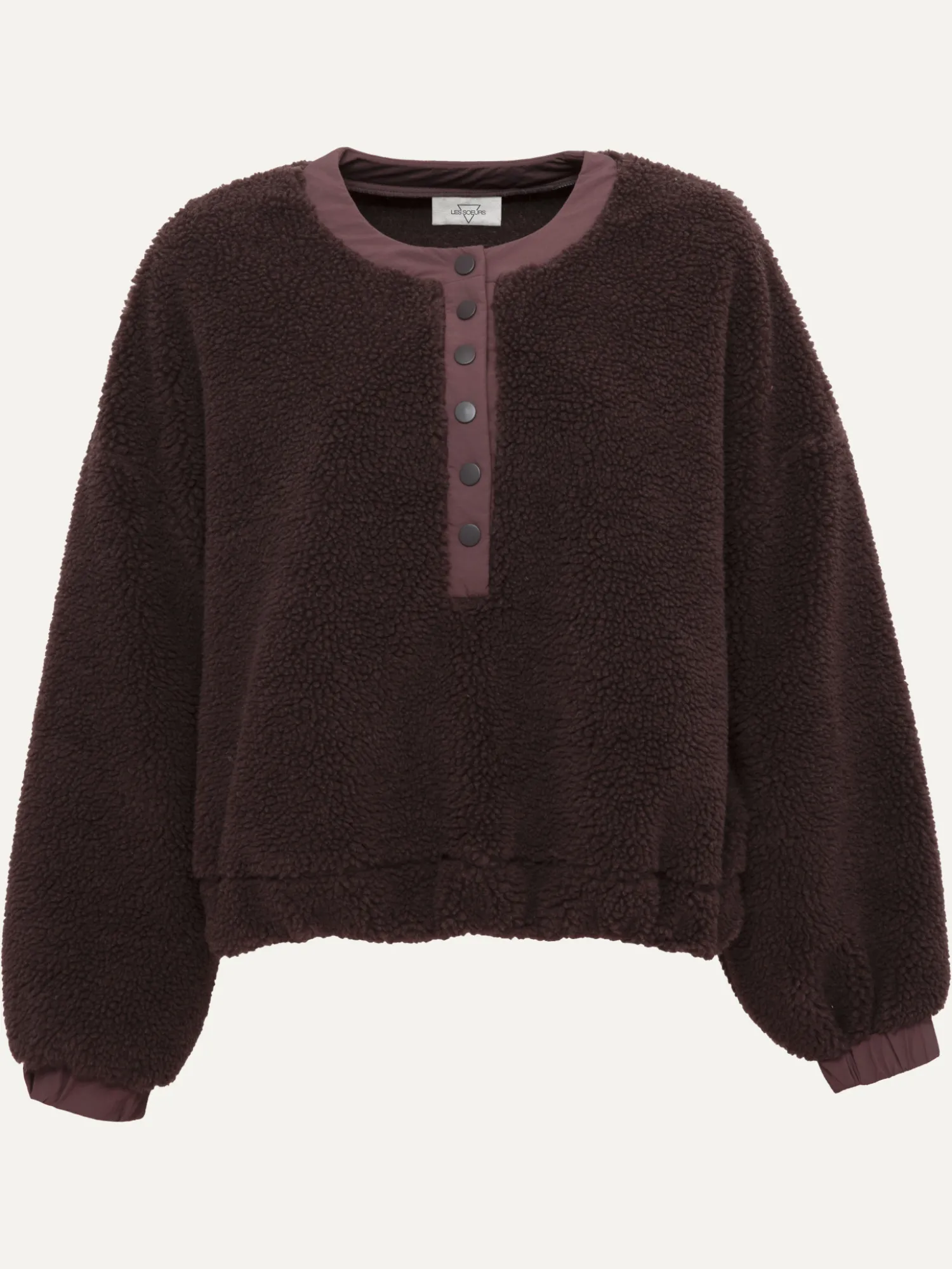 Cheap Les Soeurs Teddy Sweater Alies Brown