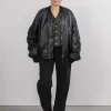 Shop Le Marais Vegan Leren Bomber Noa Black