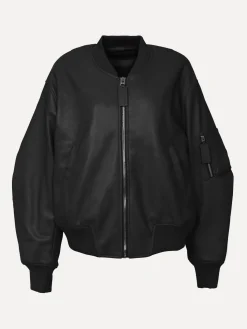 Shop Le Marais Vegan Leren Bomber Noa Black