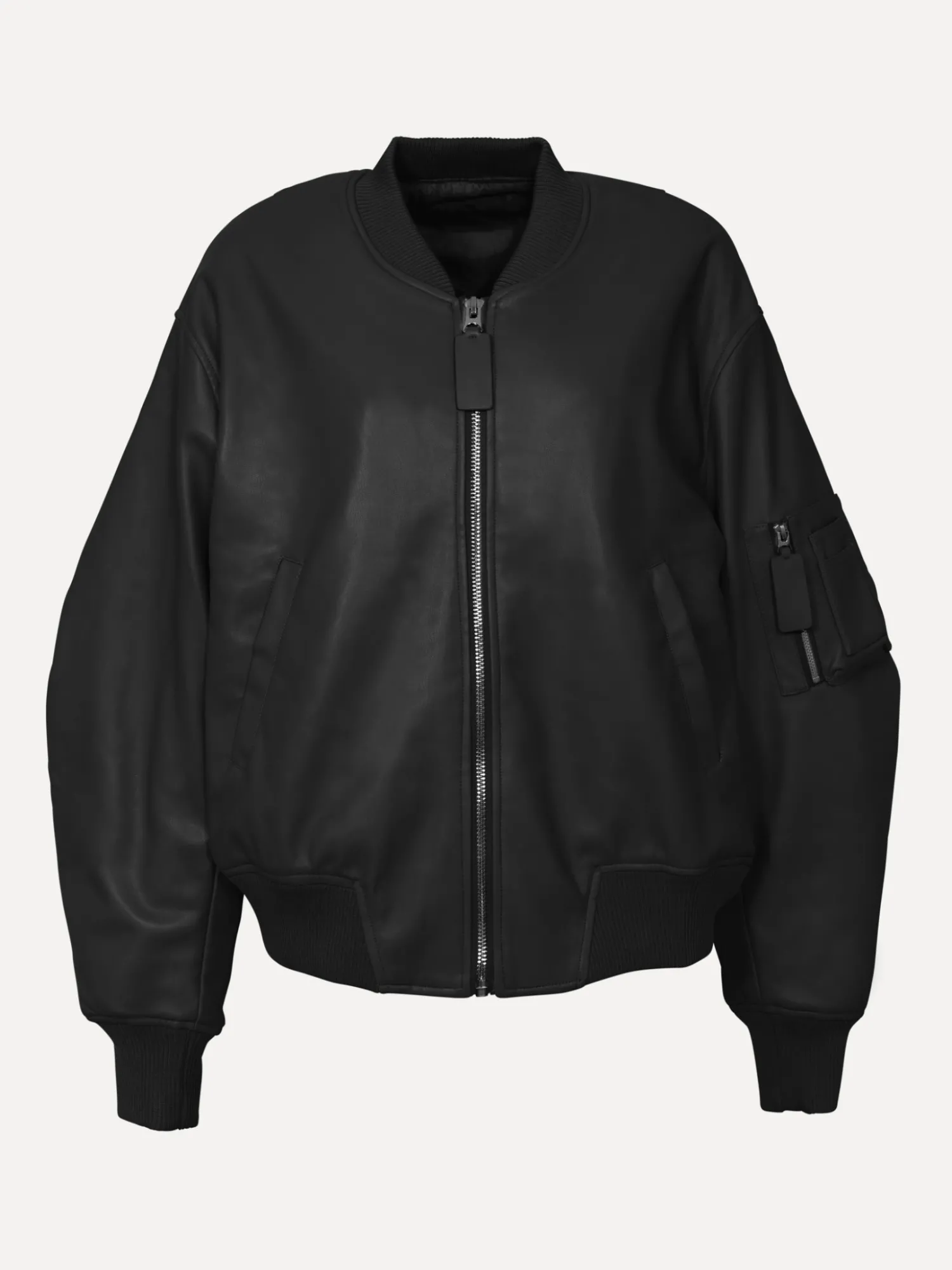 Shop Le Marais Vegan Leren Bomber Noa Black
