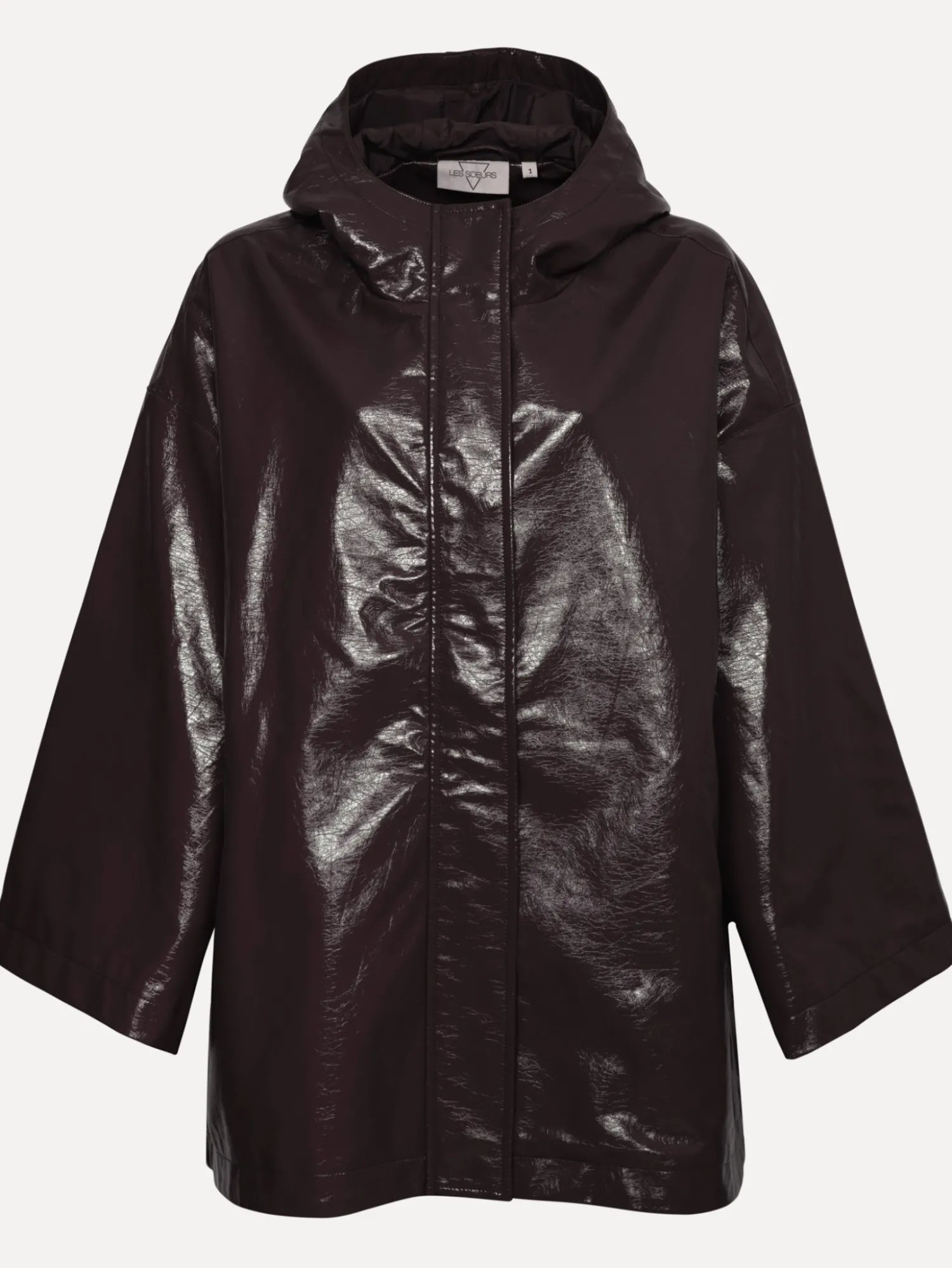Fashion Les Soeurs Vegan Leren Jas Violet Dark Brown