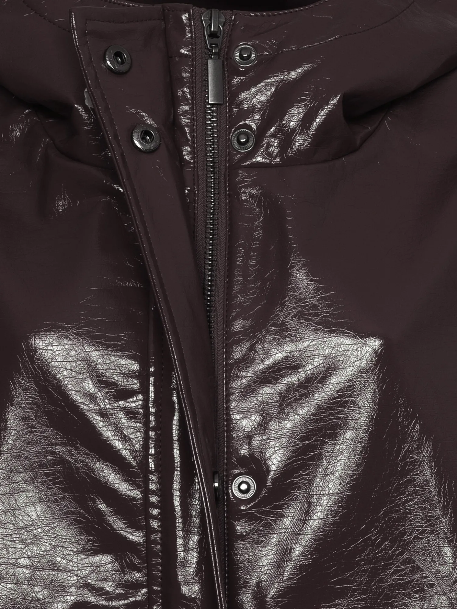 Fashion Les Soeurs Vegan Leren Jas Violet Dark Brown