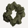 Store Les Soeurs Zijden Scrunchie Khaki
