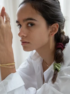 Online Les Soeurs Zijden Scrunchie Olive