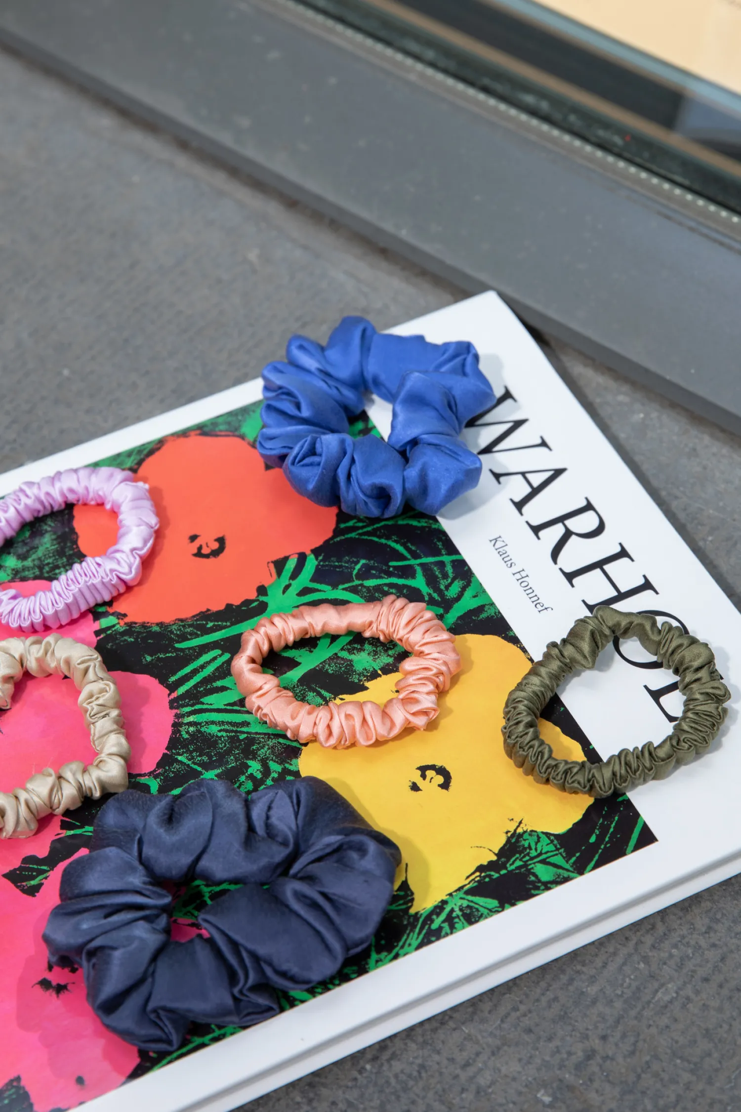 Fashion Les Soeurs Zijden Scrunchie Bright Blue