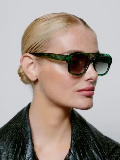 Discount A.Kjaerbede Zonnebril Kaya Green Marble Transparent